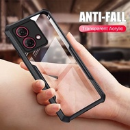 Transparent Acrylic Heavy Duty Shockproof Phone Case For Motorola Moto G84 5G Case TPU Soft Frame Pr