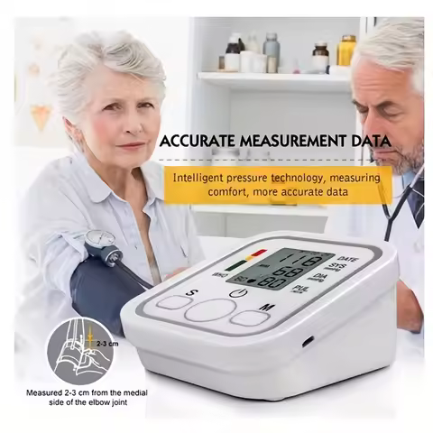 Upper Blood Pressure Monitor Upper Arm Blood Pressure Meter Automatic Tonometer Digital BP Medical S