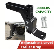 หัวบอลพร้อมหางปลาปรับระดับได้ Tow bar Adjustable Towing Ball Mount Tongue Hitch Trailer Car Bike Rac
