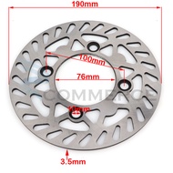 QJMBF รถจักรยานยนต์190มม. โรเตอร์จานเบรคสแตนเลสหน้า/หลังเหมาะสำหรับ1250cc 110cc 140cc CRF50 XR50ชิ้น