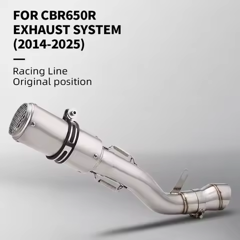 For CBR650 CBR650R CB650R 2014-2025 Motorcycle Exhaust Escape 60mm Muffler Link Pipe