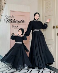 VIP FASHION MIKAYLA KF BAHAN CERUTY BABYDOLL COUPLE MOM & KIDS Dress Muslim Wanita Dewasa Couple Kel