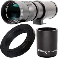 Ultimaxx 420-800mm (w/Converter 840-1600mm) f/8.3-16 HD Manual Telephoto Zoom T-Mount Lens Kit for C