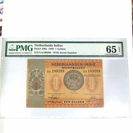 Uang Kertas Kuno 1 Gulden 1940 Sertivikasi PMG 65 EPQ
