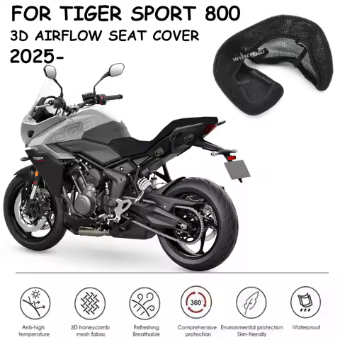 For Tiger Sport 800 2025- Seat Cover 3D Airflow Seat Cover For TIGER Sport 800 Accessories 3D Honeyc