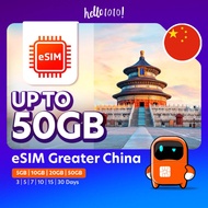 eSIM China, Hong Kong, Macau (Up to 50GB)