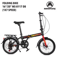 Folding Bike 16 20 inc morison Disc Brake 7 speed Gear alloy Rims Teenagers And Adults SNI NEW