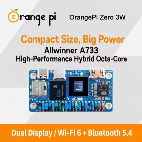 Original Orange Pi Zero 3W 4GB 6GB 12GB RAM Single Board OPi Zero 3W Embedded Development Board