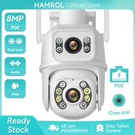 Hamrol 4K 8MP POE PTZ IP Security Camera 5X Digital Zoom Audio Outdoor CCTV Camera Connect to Cellph