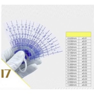 17-leaf Gap Ruler, Leaf Ruler, Fan Ruler, Plastic Ruler