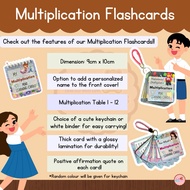 Multiplication Times Table Children Learning Flashcard