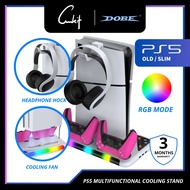 【 09.09 SALE 】DOBE PS5 Multifunctional Cooling Charging Stand Support PS5 OLD PS5 Slim Charging Dock