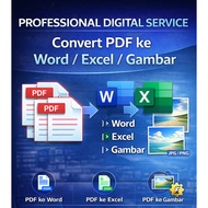 Professional Digital Service – Convert PDF ke Word / Excel / Gambar