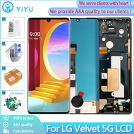 6.8" P-OLED New For LG Velvet 5G LCD Touch Screen With Frame Digitizer Assembly Replacement P-OLED L