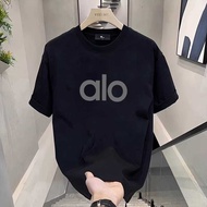 ALO 30S SOFT COTTON T-SHIRTS FOR WOMEN AND MEN COUPLE TOPS