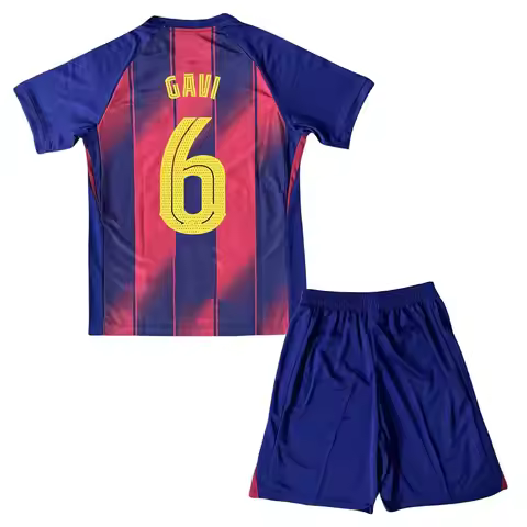 Mens/Kids New Soccer Activewear FCB Soccer #6 Gavi Jerseys Fashion Sports T-Shirt