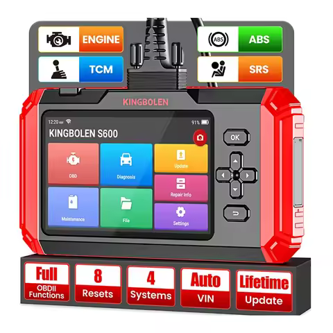 l # For KINGBOLEN S600 4 systems Diagnostic Tools ABS SRS ECM TCM 8 Resets TPMS DPF Brake Resets OBD