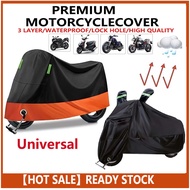 Motorcycle Cover Universal Waterproof Sun Outdoor Protection Night Reflective with Lock-Holes Motorb