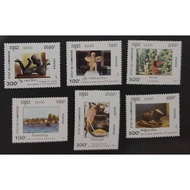 Cambodia , 1991 National Development - Food Industry & Khmer Culture - Sculptures , MINT, COMPLETE S