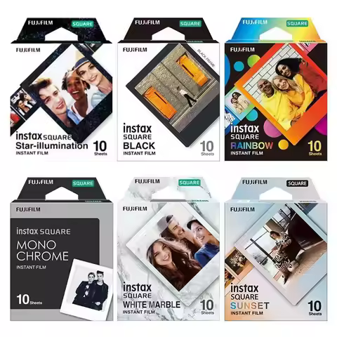 Fujifilm Instax White Edge Film Color Film Square Instant 10-100 Sheets For Fuji SQ10 SQ6 SQ1 SQ20 S