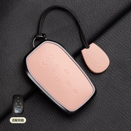 กระเป๋าใส่กุญแจรถยนต์หนังสูงคุณภาพพร้อมหัวเข็มขัดอะลูมิเนียมสำหรับ Toyota Alphard รุ่น 30 40 ปกปิดเต