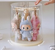 Labubu/ 公仔掛飾收納展示櫃 ，Labubu 展示櫃  可以360度旋轉 