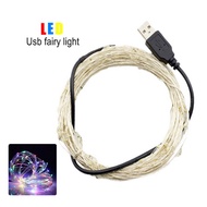 YAZO 5 Meter 50 LED USB Tembaga / Wayar Perak Lampu Hiasan Krismas - Lampu Hiasan Pelbagai Warna