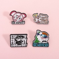 Cute Cartoon Characters Brooch Pins Dexter's Laboratory Anime Brooch Metal Badges Accessories Gifts