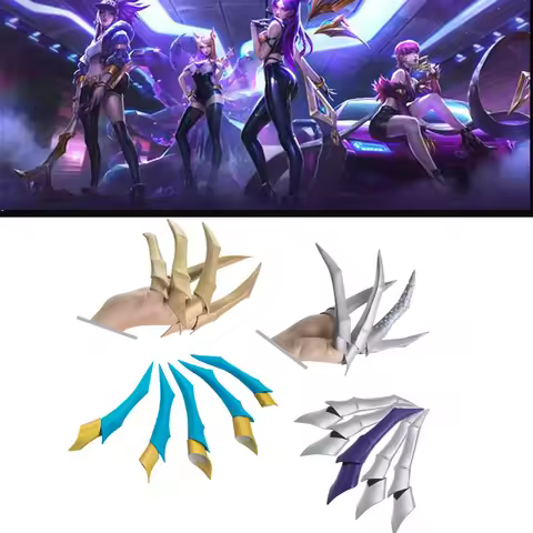 LOL KDA Group Kaisa Evelynn Akali Ahri Cosplay False Nails Long Claws Fake Nail Halloween Costume Ac