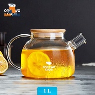 Select_ One Two Cups Glass Teapot Heat Resistant Filter Fire Teapot 1L - BR-384