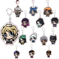 Anime Fearless Contract Valor Acrylic Keychain Came Llaveros Key Chain Badge Cosplay Waylay Tejo Vys