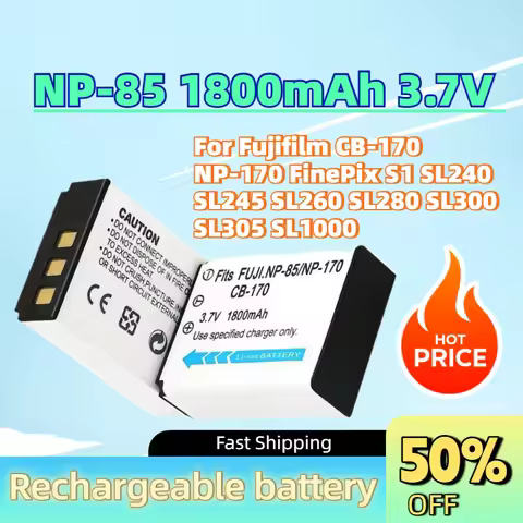 Hot Sale NP-85 1800mAh 3.7V Digital Battery for Fujifilm CB-170 NP-170 FinePix S1 SL240 SL245 SL260 
