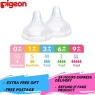 - PIGEON SOFTOUCH PERISTALTIC PLUS WIDE NECK NIPPLE TEAT (SS/S/M/L/LL/LLL) +
