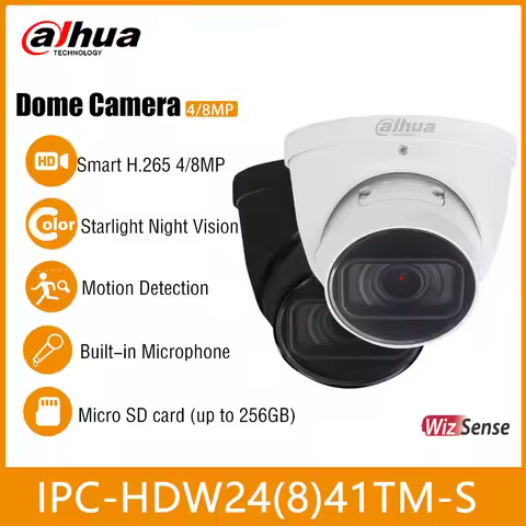 Dahua IPC-HDW2441TM-S 4MP HDW2841TM-S 4K 8MP IR30m Eyeball WizSense Network Security Turret IP CCTV 