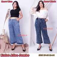 Women's Jumbo jeans Culottes / Patch pocket jeans culottes / alice jeans culottes