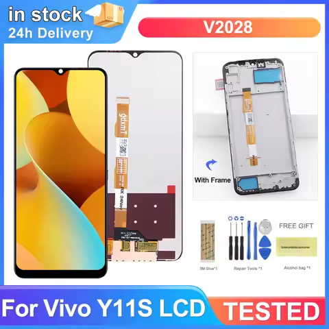6.51'' For VIVO Y11s Y11 s V2028 LCD Display Touch Screen With Frame Digiziter Assembly Y11S LCD Rep