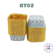 [LIL BAKER] 50PCS BAKING CUP SQUARE CUPCAKE BUTTER POUND CAKE BROWNIES CHEESECAKE