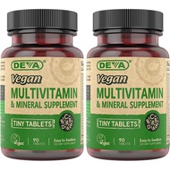 DEVA Vegetarian Complex Vitamins and Mineral Supplements-Contain Green Plant Formula Once A Day-Vita