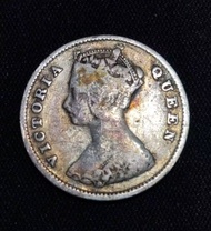 珍藏 1899年香港一毫銀幣
(英女皇維多利亞哥德式肖像)