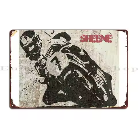 Graffiti Art Number 7 Barry Sheene Metal Sign Plaques Designer Pub Party Club Cave Club Tin Sign Pos