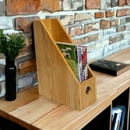 File holder / pine wood file holder / aesthetic file Box / wooden desk office file and magazine