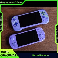 In Stock Retroid Pocket 6 Handheld Android Gaming Console 8Gen2 5.5 Inch 120Hz AMOLED Screen WiFi7 B