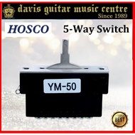 Hosco Guitar Part 5 way Lever Switch YM-50 (with 2 screws without knob)