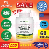 NATURES NATURES NATURE PLUS SUPER C COMPLEX VITAMIN DAYA TAHAN TUBUH ANTI OKSIDAN OXIDANT 60 TABLET