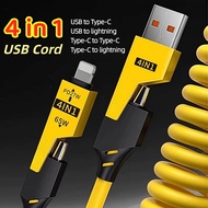 Type C Cable Fast Charging 4 in 1 3 in 1 USB C Cable Fast Charging Cable 65W 100W For Android Phone 