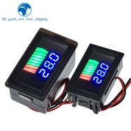 TZT Car Battery Charge Level Indicator 12V-60V Lithium Battery Capacity Meter Tester Blue Display Tester Voltmeter Waterproof