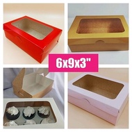 6x9x3 in. Kraft Pastry / Cupcake Box [10pcs]