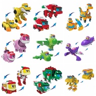 RALCON ฟิกเกอร์แอคชั่นไดโน การเปลี่ยนรูปขั้นต่ำ Gogo ของเล่นไดโนเสาร์ของเล่น เครื่องบินบนเครื่องบิน รถแปลงร่าง REX ของเล่นหุ่นยนต์ของเล่น เอบีเอสเอบีเอส นักสำรวจ Gogo Dino ของเล่นเด็กเล่น