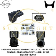 HONDA CIVIC '16 TRO / FC REVERSE SENSOR ( ORG ) 39680-TEX-Y111-M1 ( 6 PIN ) SIDE RH - BLACK