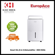 EUROPACE EDH 3125A: 12L SMART DEHUMIDIFIER:  - 1 YEAR WARRANTY